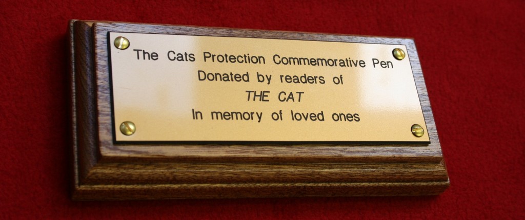Cats Protection League Brass Plaque